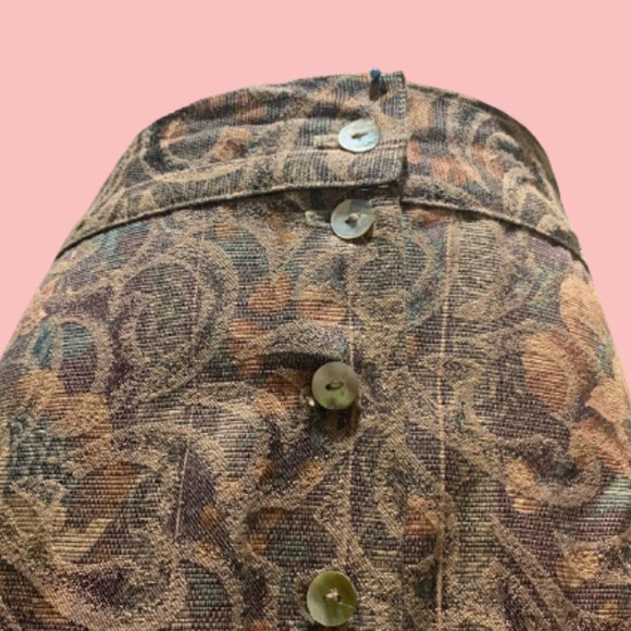 '80s Fall Floral/ Swirl Skirt💕 - Picture 2 of 3